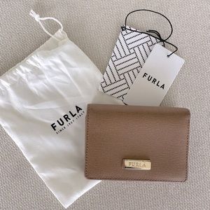 Furla trifold leather wallet